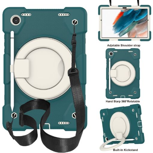Samsung Galaxy Tab A8 10.5 2021 Full Body Case with Holder & Strap - 1