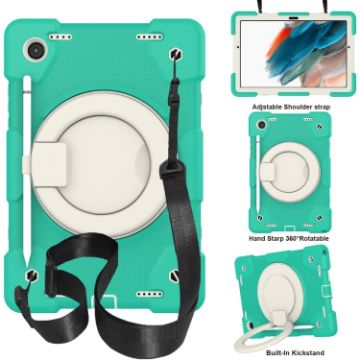 Samsung Galaxy Tab A8 10.5 2021 Full Body Case with Holder & Strap Mint - 1