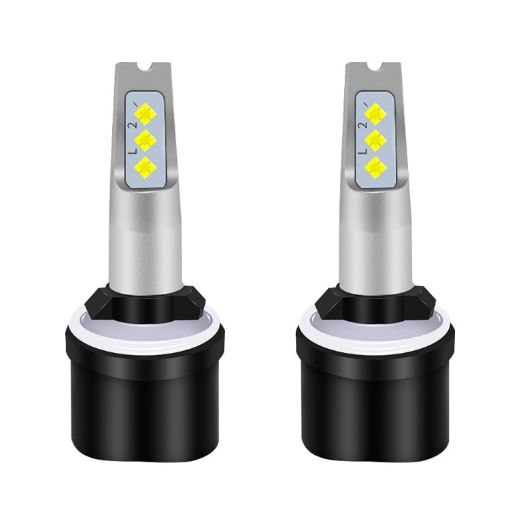 880 Car LED Fog Light Pair 12V-24V 12W 1800LM Yellow Light - 1
