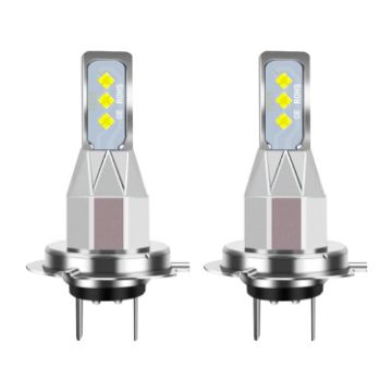 H7 Car LED Fog Light 12V-24V 12W 1800LM White - 1 Pair - 1