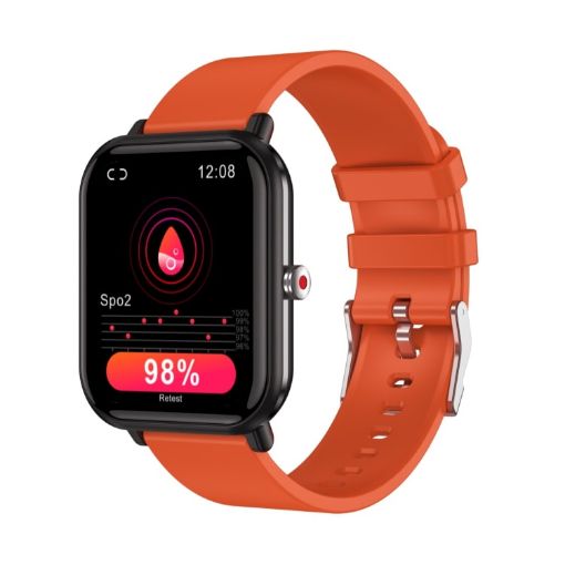 Q9 Pro Smart Watch - 1.7" HD Screen, Temp & Heart Rate Monitor (Orange) - 1