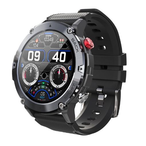 C21 1.32" HD Smart Watch - Heart Rate & Blood Oxygen Monitor (Black) - 1