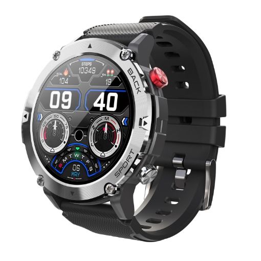 C21 1.32" HD Smart Watch - Heart Rate & Blood Oxygen Monitor (Silver) - 1
