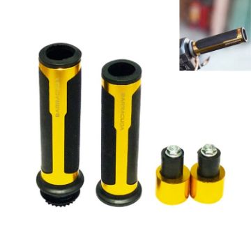 Gold Motorcycle Hand Grip Cover Handlebar Set - Modification Accessories - 1