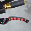 Motorcycle Handlebar Grip Covers Set - Yellow PVC Horn Shape, 2 PCS - 8