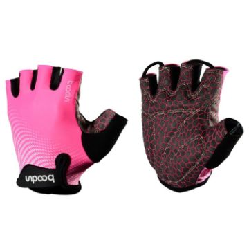 BOODUN 1096 Rose Red Silicone Fitness Gloves, Non-slip, Size M - 1