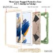 Samsung Galaxy Tab A8 10.5 2021 Case, Matcha Green+Beige Silicone+PC - 3