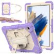 Samsung Galaxy Tab A8 10.5 2021 Case, Purple+Beige Silicone+PC Cover - 1