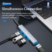 ORICO AH-A13 USB 3.0 + USB 2.0 Hub Adapter, Space Gray, 4 Ports - 4
