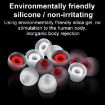 QKZ GJES 6-in-1 In-Ear Earphone Silicone Ear Caps White Red - 4