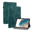 Samsung Galaxy Tab 8 10.5 Tiger Pattern Flip Leather Case Dark Green - 1