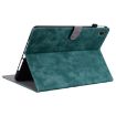 Samsung Galaxy Tab 8 10.5 Tiger Pattern Flip Leather Case Dark Green - 3