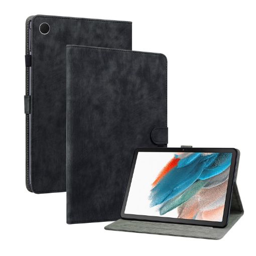 Samsung Galaxy Tab 8 10.5 Tiger Pattern Flip Leather Case (Black) - 1
