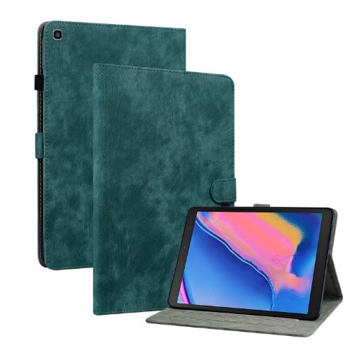 Samsung Galaxy Tab A 8.0 2019 Tiger Pattern Flip Case Dark Green - 1
