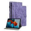 Samsung Galaxy Tab S9+ Purple Tiger Pattern Flip Leather Case - 1