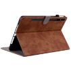 Samsung Galaxy Tab S9+ Brown Tiger Pattern Flip Leather Case - 5