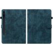 Samsung Galaxy Tab S9+ Tiger Pattern Flip Leather Case - Dark Blue - 2
