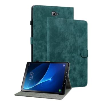 Samsung Galaxy Tab A 10.1 2016 Tiger Pattern Flip Case Dark Green - 1