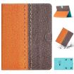7" Orange Leather Tablet Case - Solid Color, Stitching Design - 1