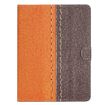7" Orange Leather Tablet Case - Solid Color, Stitching Design - 2