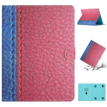 7" Tablet Case - Solid Color Leather, Rose Red Cover - 1