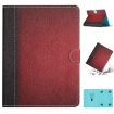 8" Red Leather Tablet Case - Solid Color, Stitching Design - 1
