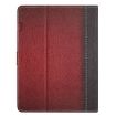8" Red Leather Tablet Case - Solid Color, Stitching Design - 3