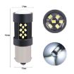 1156 12V 7W Car LED Fog Light Pair - Orange Light - 3