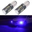 1157 12V 7W Car LED Fog Light Pair - Blue Light - 1