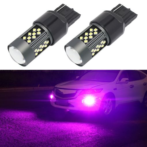 7443 12V 7W Strobe Car LED Fog Light - Purple Light, 1 Pair - 1