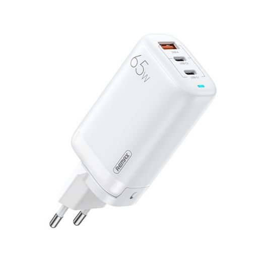 REMAX RP-U55 65W Fast Charger, USB+Dual USB-C, EU Plug, White - 1