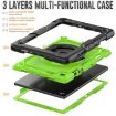 Samsung Galaxy Tab A8 Case: Yellow Green Silicone + PC Bracelet Holder - 4