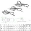 6mm 316 Stainless Steel Ceiling Hook - 2 PCS Heavy Duty Swing Hangers - 5