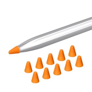 Silicone Nib Cap Set for Huawei Pencil - 10 Pack (Orange) - 1