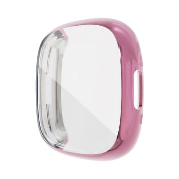 Fitbit Versa 4/Sense 2 Rose Gold Electroplating TPU Watch Case Cover - 1