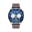 GW69 Smart Watch - BT Call, Heart Rate, BP, SpO2, Silver/Brown Strap - 4