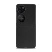 Huawei P50 Pocket Black Litchi Texture Phone Case - Plain Skin Cover - 2