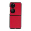 Huawei P50 Pocket Red Litchi Texture Plain Skin Phone Case - 2