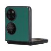 Huawei P50 Pocket Green Litchi Texture Phone Case - Plain Skin Cover - 4