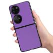 Huawei P50 Pocket Litchi Texture Phone Case - Purple Skin Cover - 5