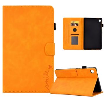 Samsung Galaxy Tab A7 10.4 2020 T500 Khaki Smile Flip Leather Case - 1