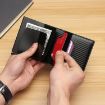 RFID Carbon Fiber Wallet for Men - Pink C1804H1 - 5