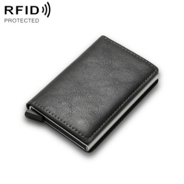 RFID Carbon Fiber Wallet for Men - Dark Grey C1804H1 - 1