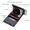 RFID Carbon Fiber Wallet for Men - Dark Grey C1804H1 - 3
