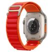 Apple Watch Ultra 49mm Nylon Band - Orange & Red Replacement Strap - 2