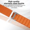 Apple Watch Ultra 49mm Nylon Band - Yellow & Grey Replacement Strap - 4