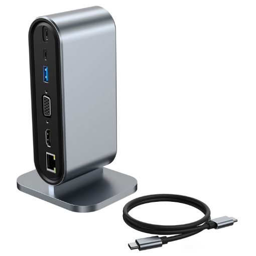 12 in 1 USB-C/Type-C Vertical Multi-interface HUB Adapter for Laptops - 1