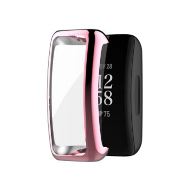 Fitbit Inspire3 Pink TPU Electroplating Protective Watch Case Cover - 1
