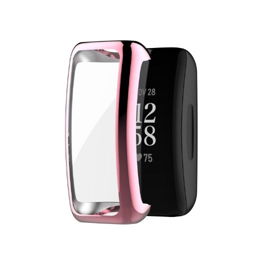 Fitbit Inspire3 Pink TPU Electroplating Protective Watch Case Cover - 1