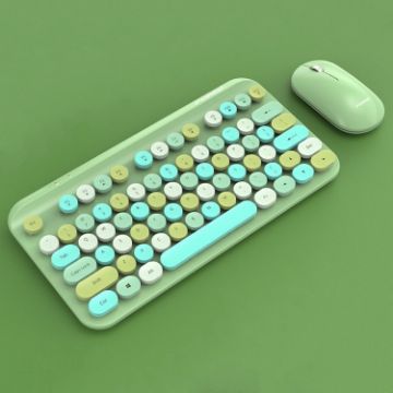FOREV FFVWI9 Green Mixed Color 2.4G Wireless Keyboard Mouse Set - 1
